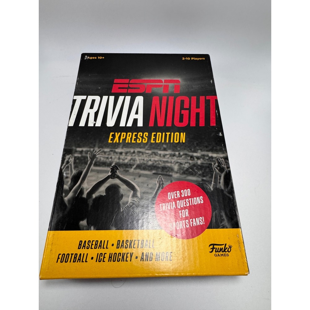 ESPN Trivia Night Express Edition Funko Games Sports Trivia Board Game 300+ Qs